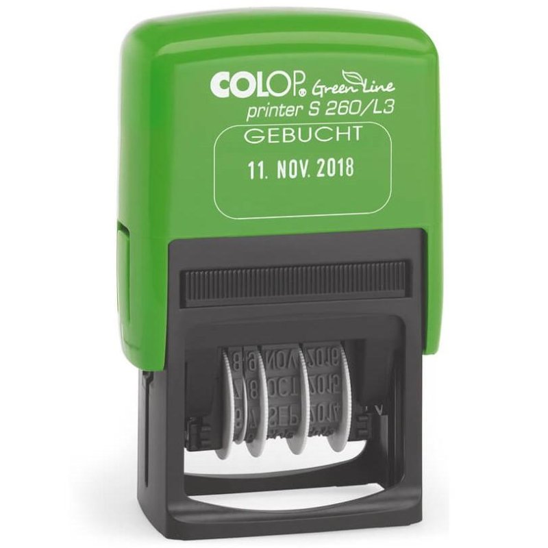 Colop Printer S 260/L3 Green Line Auto-encreur Tampon texte/date