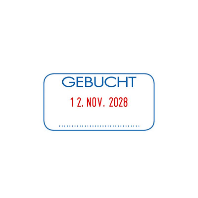 COLOP Datumstempel Printer S260/L3 "GEBUCHT", blau
