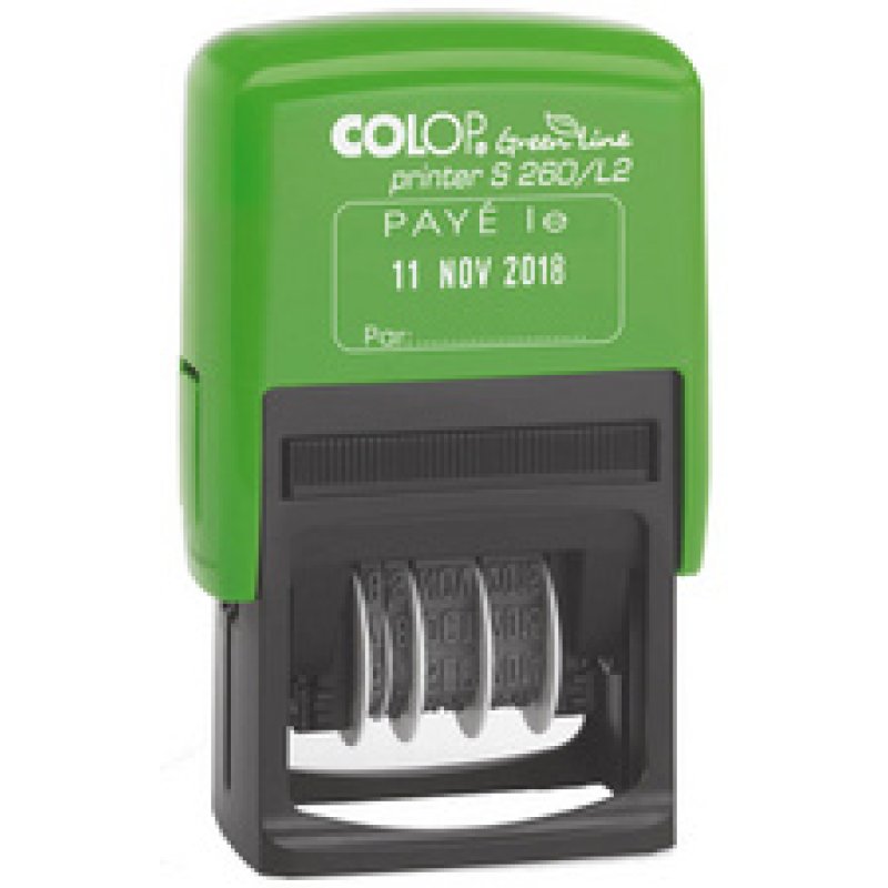 COLOP Tampon dateur "GreenLine" Printer S260/L2 "PAYE le"