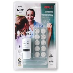 COLOP Kit tampon à motif "LITTLE NIO" enseignant, blanc