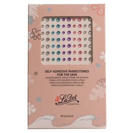 LaDot Self-Adhesive Rhinestones Multicolour 80 pcs