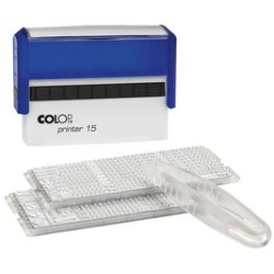COLOP Textstempel-Set Printer 15/2 Set, blau