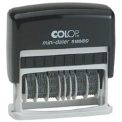 COLOP Mini Doppel-Datumstempel S160/DD, schwarz