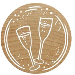 COLOP Tampon à motif Woodies "coupes de champagne"