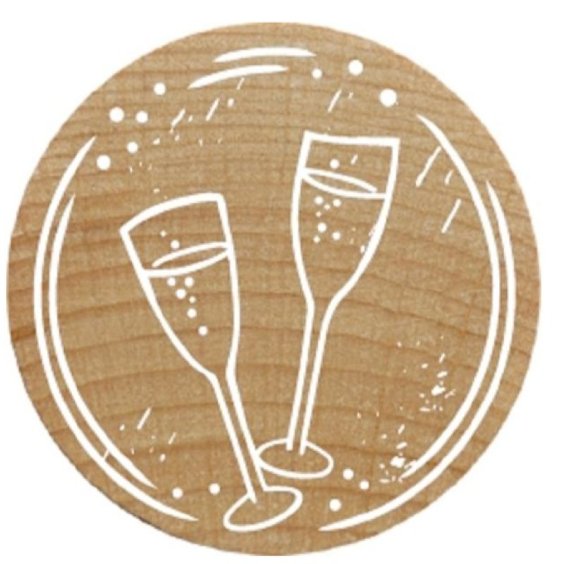 COLOP Tampon à motif Woodies "coupes de champagne"