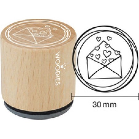 COLOP Tampon à motif Woodies "enveloppe avec coeur"