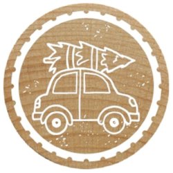 COLOP Tampon à motif Woodies "voiture avec sapin"
