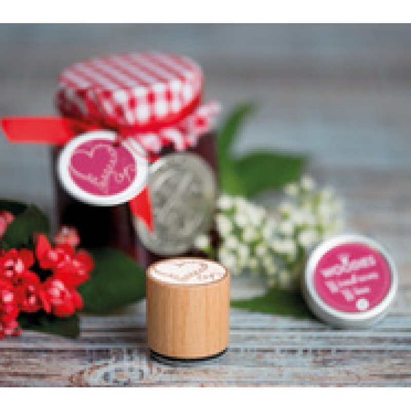 COLOP Tampon à motif Woodies Handmade "pot de confiture"