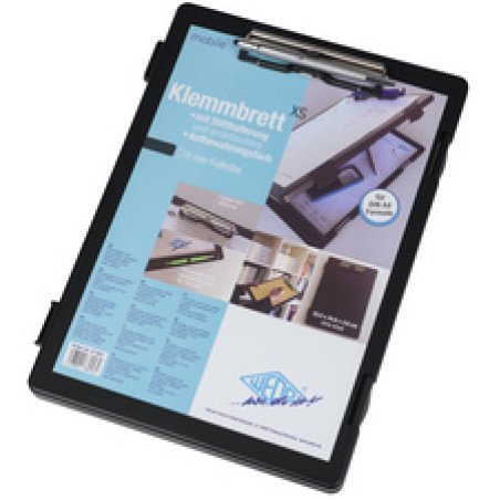 WEDO Porte-bloc à pince XS, format A4, noir,