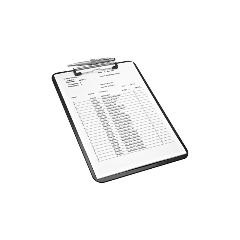 Wedo 57 6601 clipboard A4 Polystyrene Black