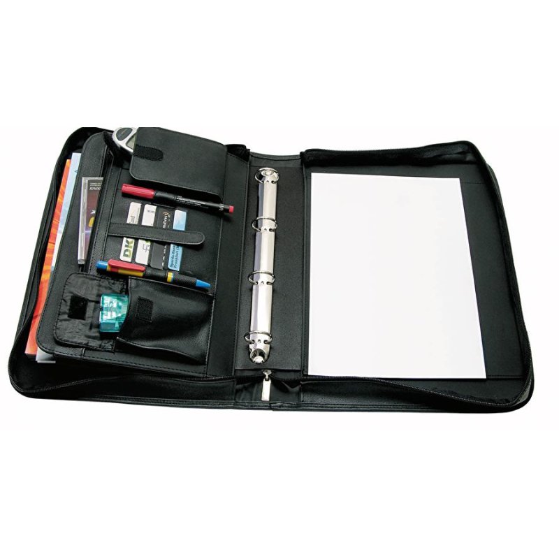 WEDO Porte-documents, A4, similicuir grainé, noir