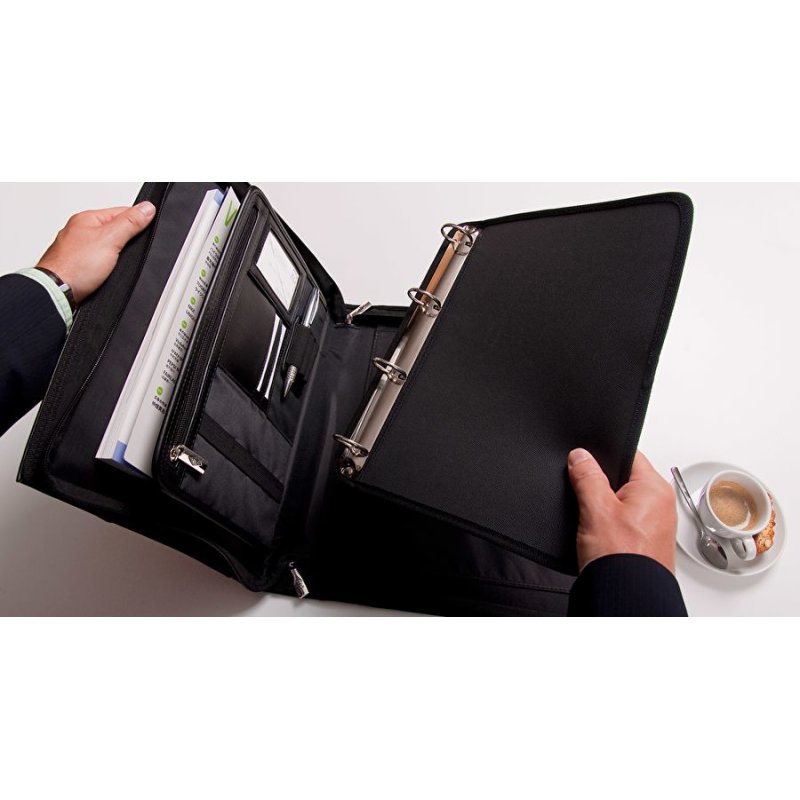 WEDO Porte-documents Elegance, A4, similicuir/nylon, noir