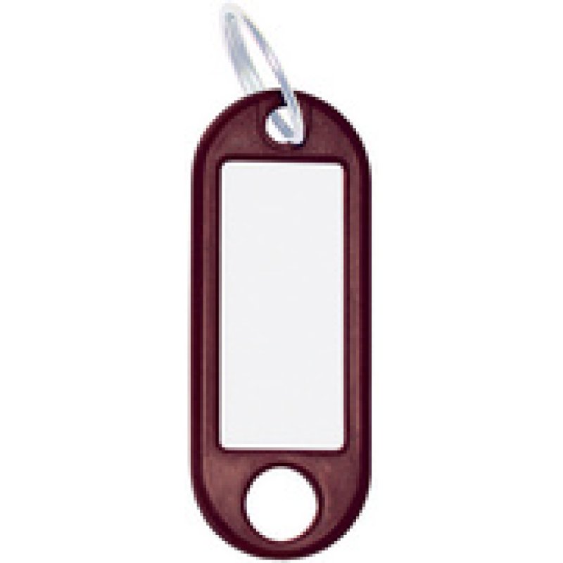 WEDO Porte-clés avec anneau, diamètre: 18 mm, blanc