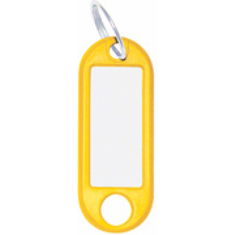 WEDO Porte-clés avec anneau, diamètre: 18 mm, blanc