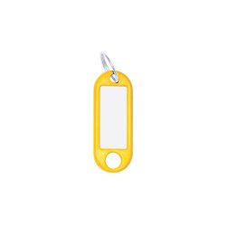 WEDO Porte-clés avec anneau, diamètre: 18 mm, jaune