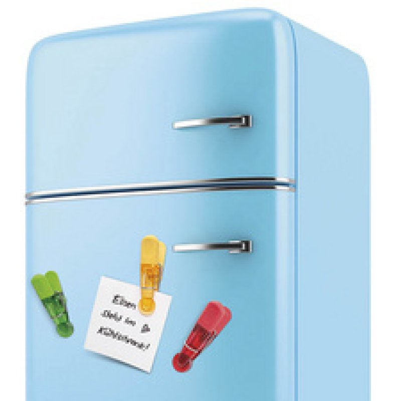 WEDO Aimants clip GLOSSY, kit de 4, noir / transparent