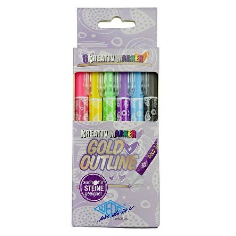 Wedo 252 700699 marker 6 pc(s) Black, Blue, Green, Magenta, Purple, Yellow