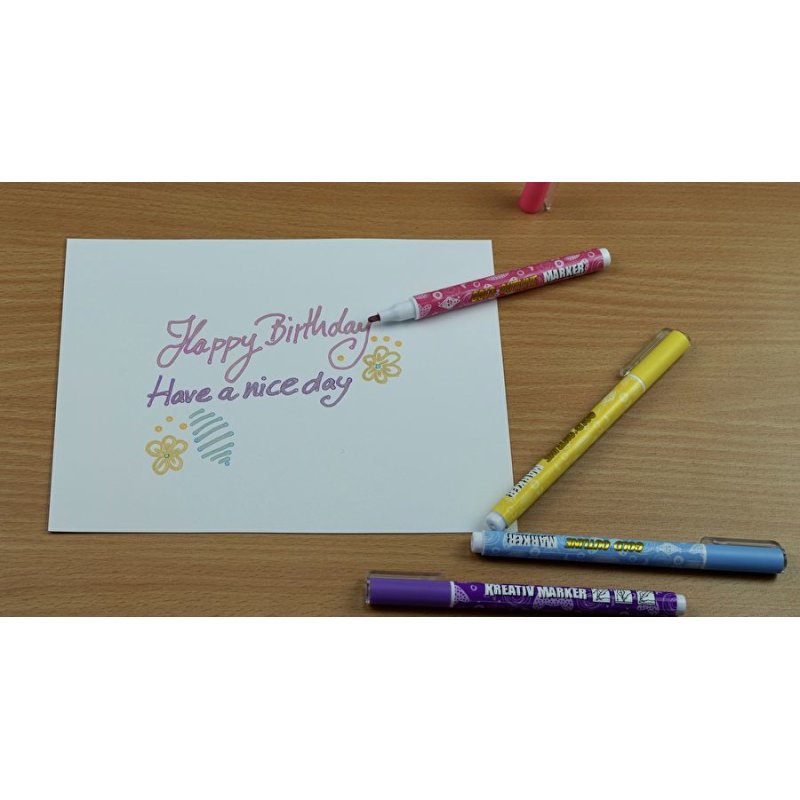 Wedo 252 700699 marker 6 pc(s) Black, Blue, Green, Magenta, Purple, Yellow