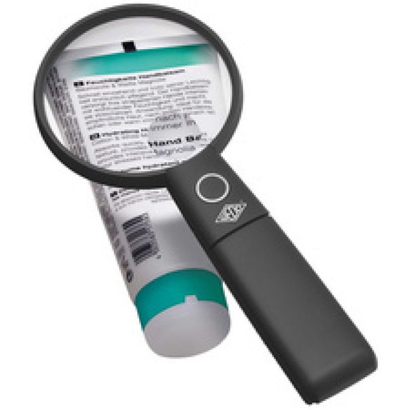 WEDO Loupe avec lumière LED et pied pliable, noir