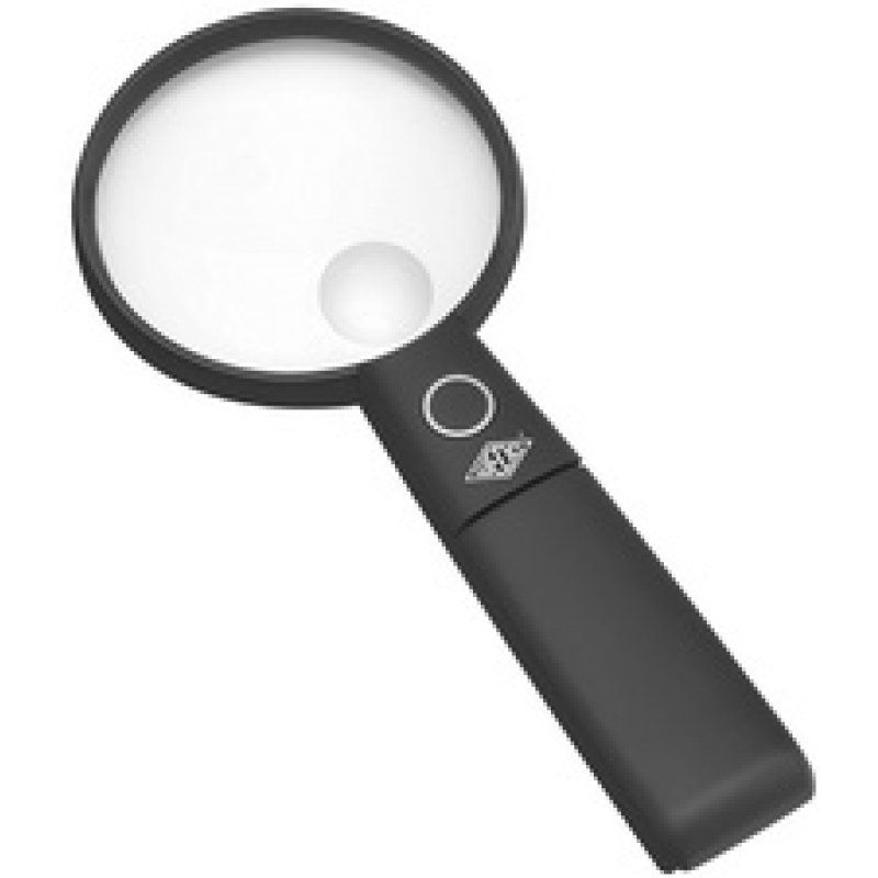 WEDO Loupe avec lumière LED et pied pliable, noir