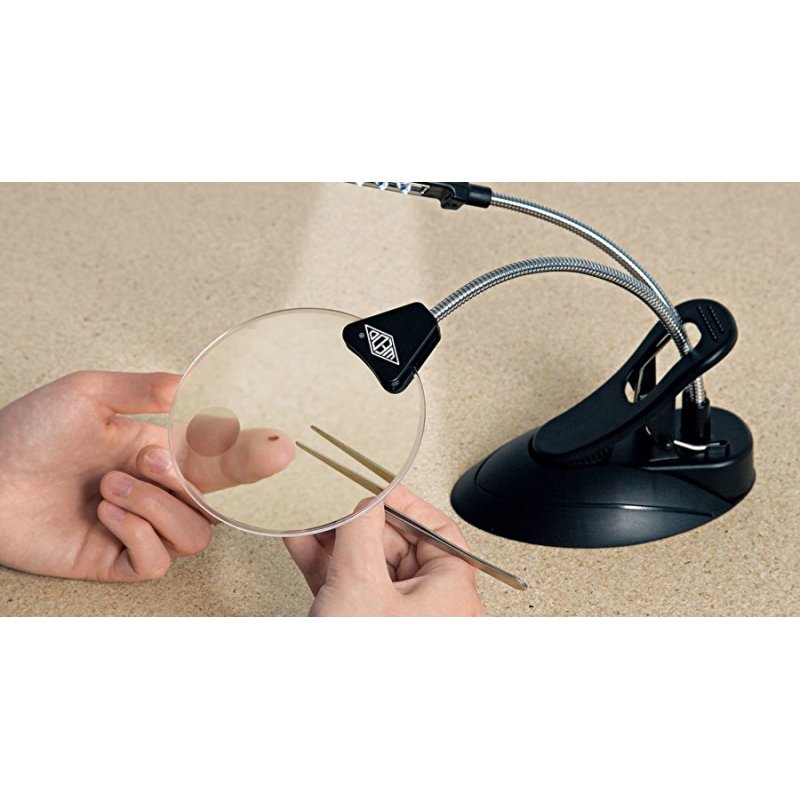 WEDO Loupe de table Pocket avec lumière LED, blanc/noir