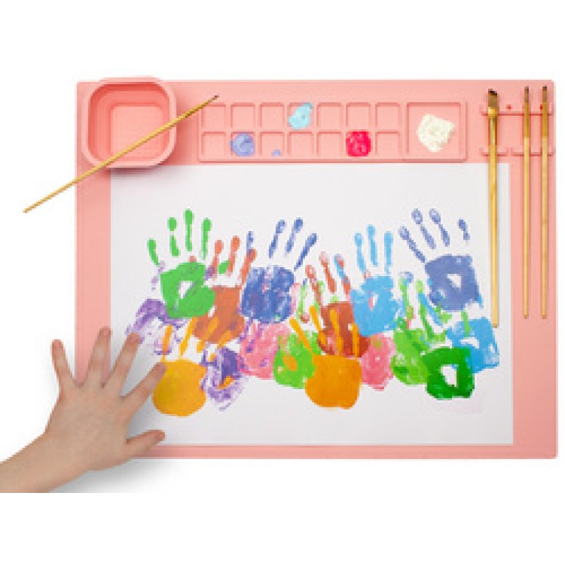 WEDO Tapis de peinture en silicone, rose