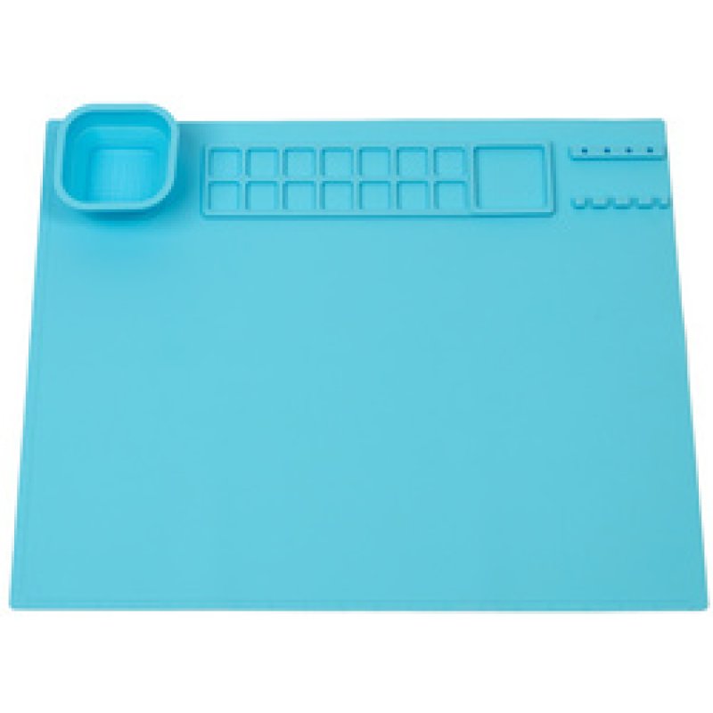 WEDO Tapis de peinture en silicone, bleu clair