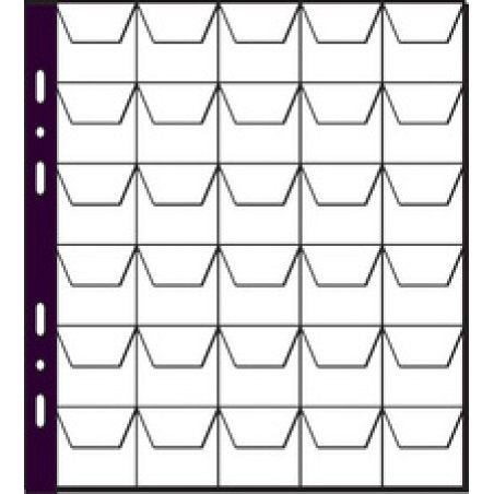 PAGNA Pochettes pour collection de pièces de monnaie,30 com-