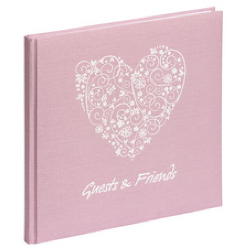 PAGNA Gästebuch "Guests & Friends", 144 Seiten, rosé