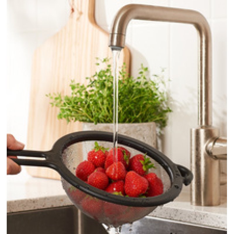 GastroMax Tamis de cuisine fin, diamètre: 190 mm, noir