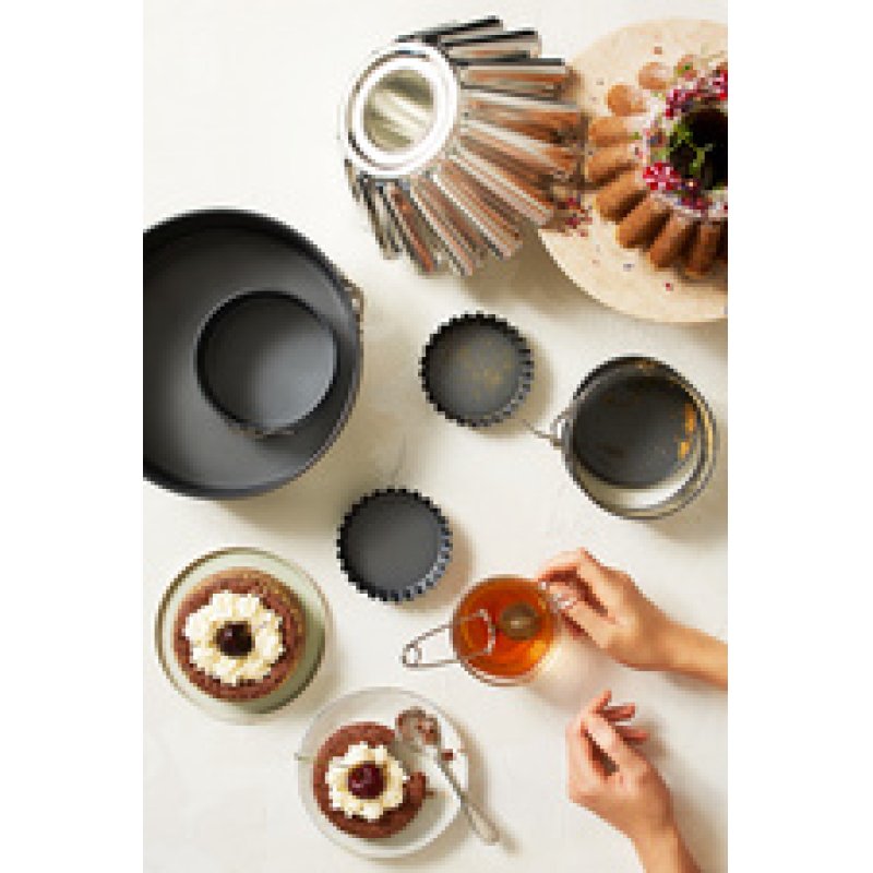 GastroMax Moule à tartelette, en acier au carbone, gris