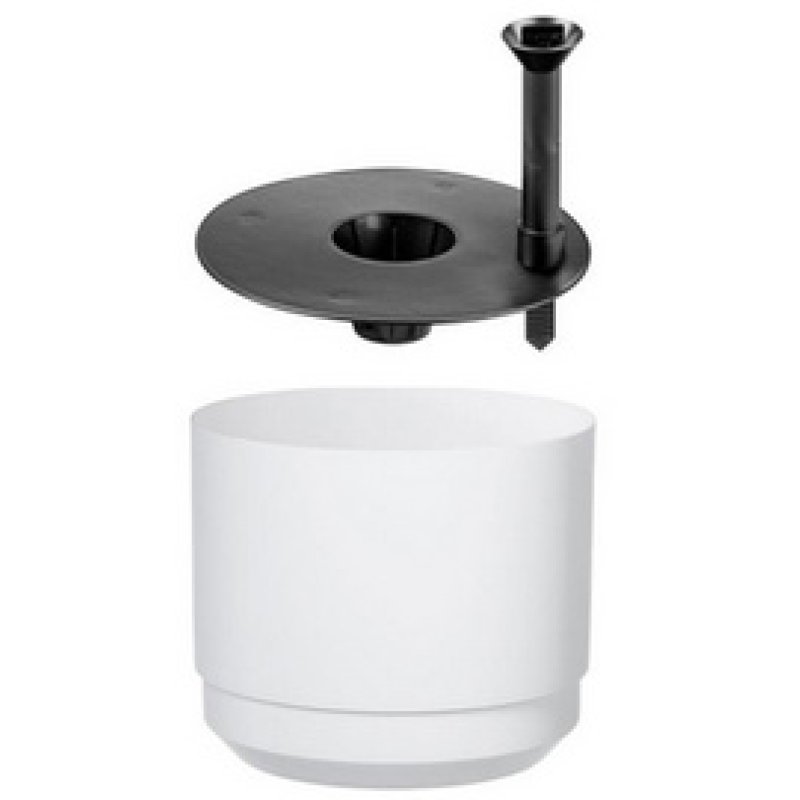 orthex Pot de fleurs PAULINA, diamètre : 140 mm, blanc