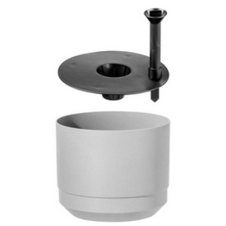 orthex Pot de fleurs PAULINA, diamètre : 140 mm, gris béton