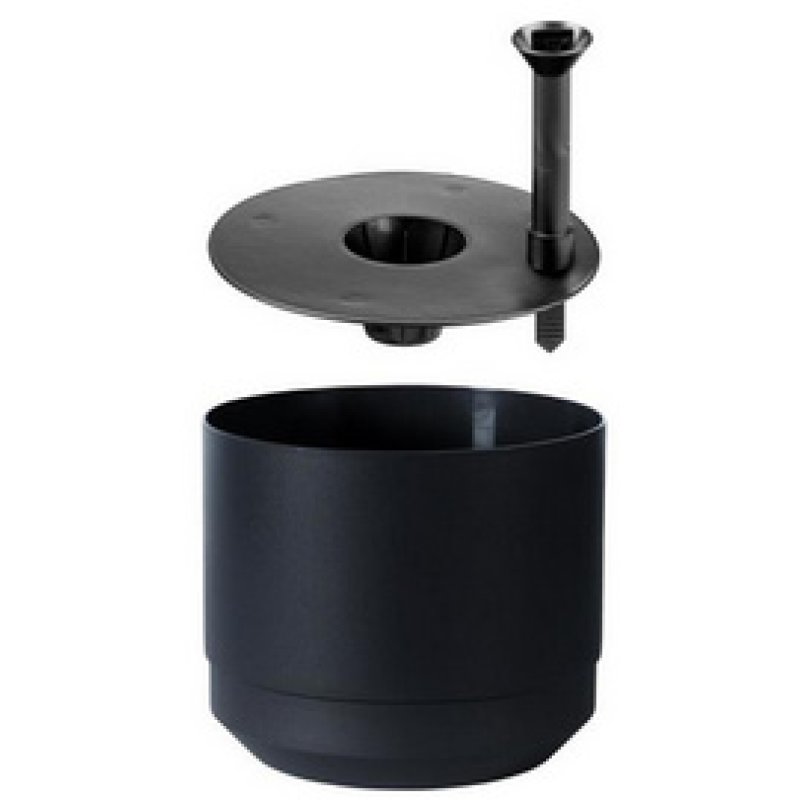 orthex Pot de fleurs PAULINA, diamètre : 140 mm, noir