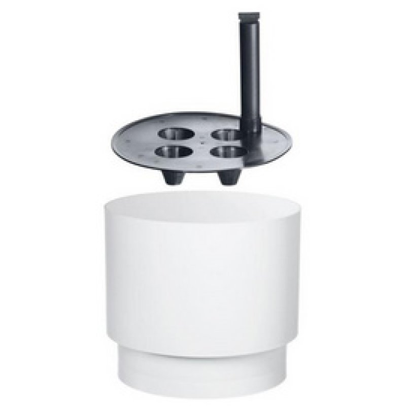 orthex Pot de fleurs PAULINA, diamètre : 400 mm, gris béton