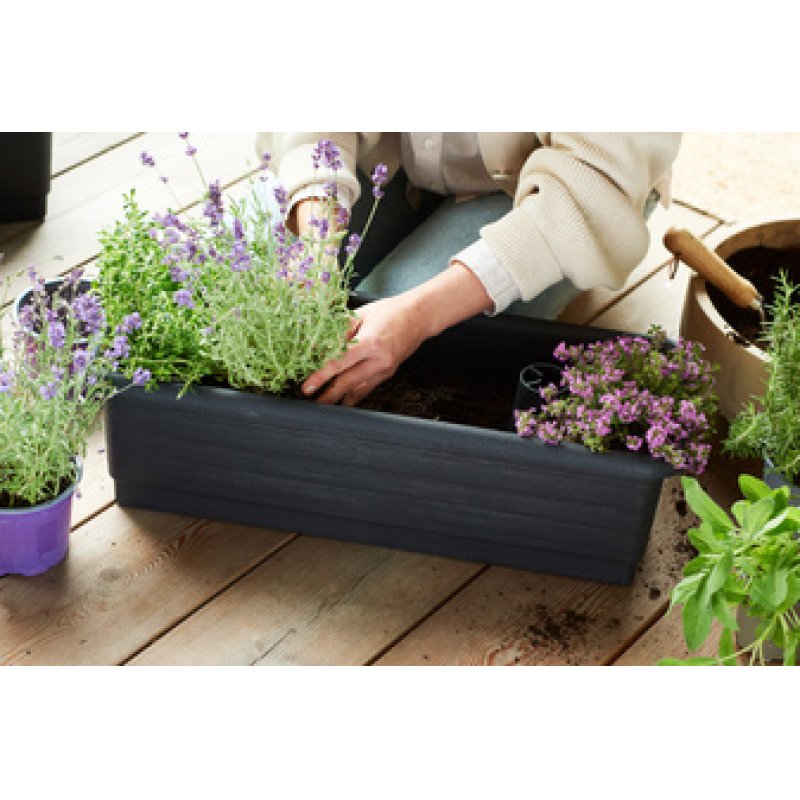 orthex Jardinière EPOQUE, largeur : 800 mm, noir