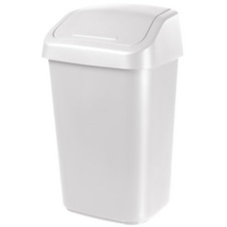 orthex Poubelle à couvercle basculant, 25 litres, blanc
