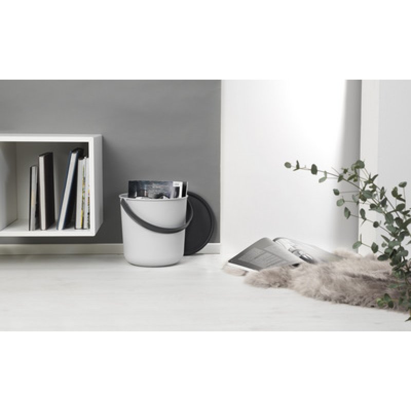 Plast team Seau de rangement AKITA, 10 litres, gris nuage