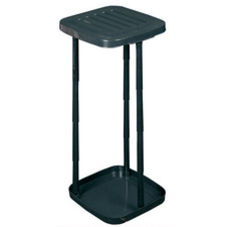 Plast team Support à sac poubelle ECO, avec couvercle, noir