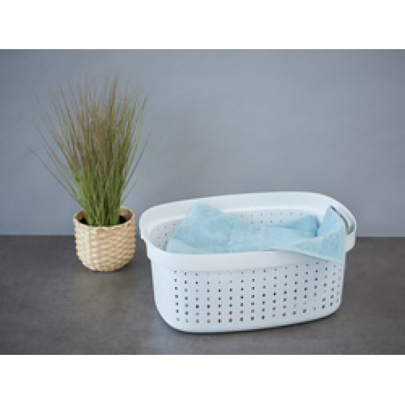 plast team Corbeille à linge SEOUL, 41,9 litres, blanc