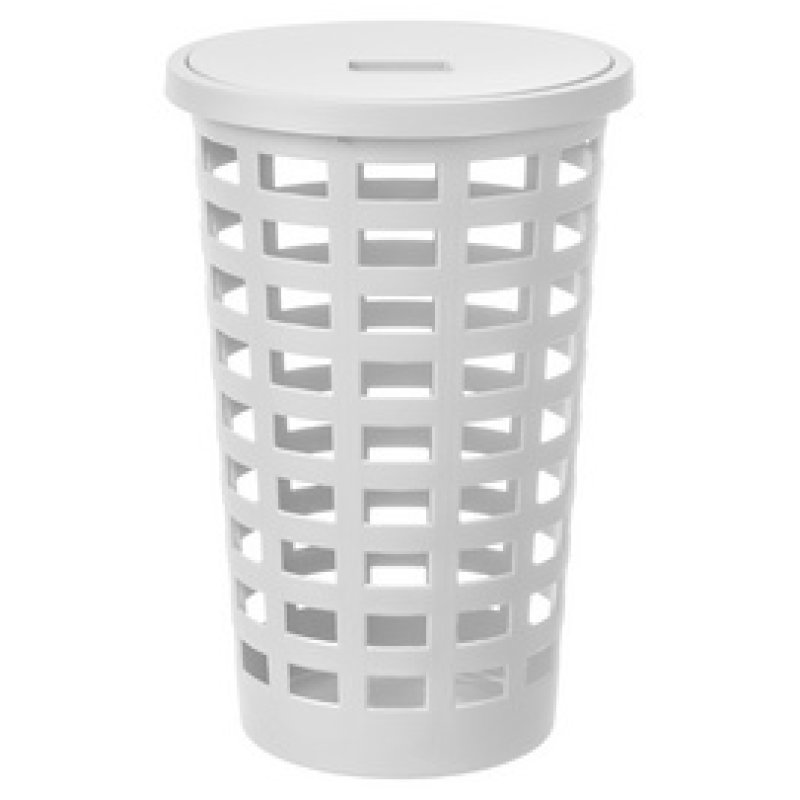 plast team Panier à linge BOSTON, 54 litres, rond, noir