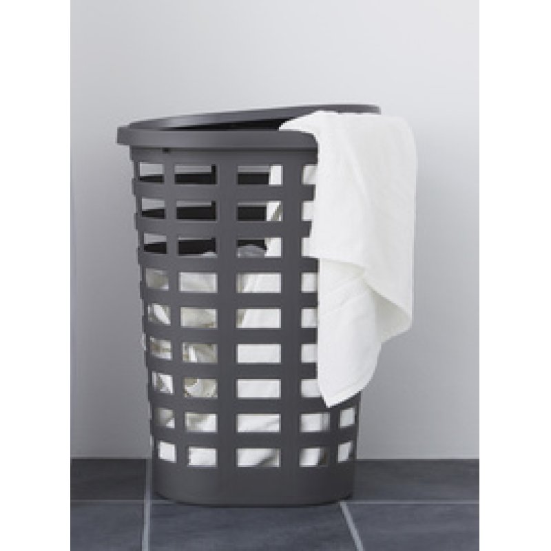 plast team Panier à linge BOSTON, 54 litres, ovale, blanc