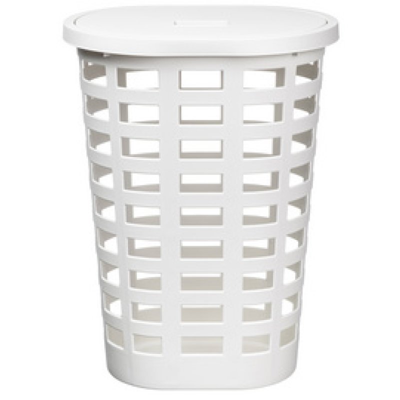 plast team Panier à linge BOSTON, 54 litres, ovale, blanc