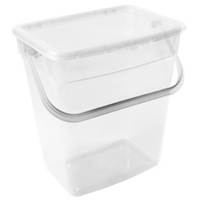 plast team Boîte à lessive, 10 litres, bleu transparent