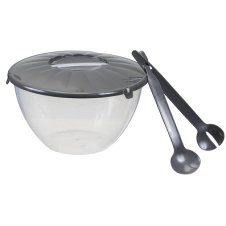 plast team Saladier avec couverts à salade, 7,0 litres