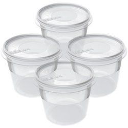 plast team Set de 4 boîtes de congélation Helsinki, 0,3 L