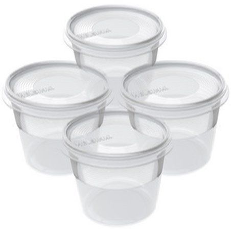 plast team Set de 4 boîtes de congélation Helsinki, 0,3 L