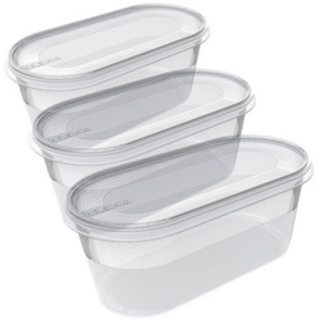 plast team Set de 3 boîtes de congélation Helsinki, 0,8 L