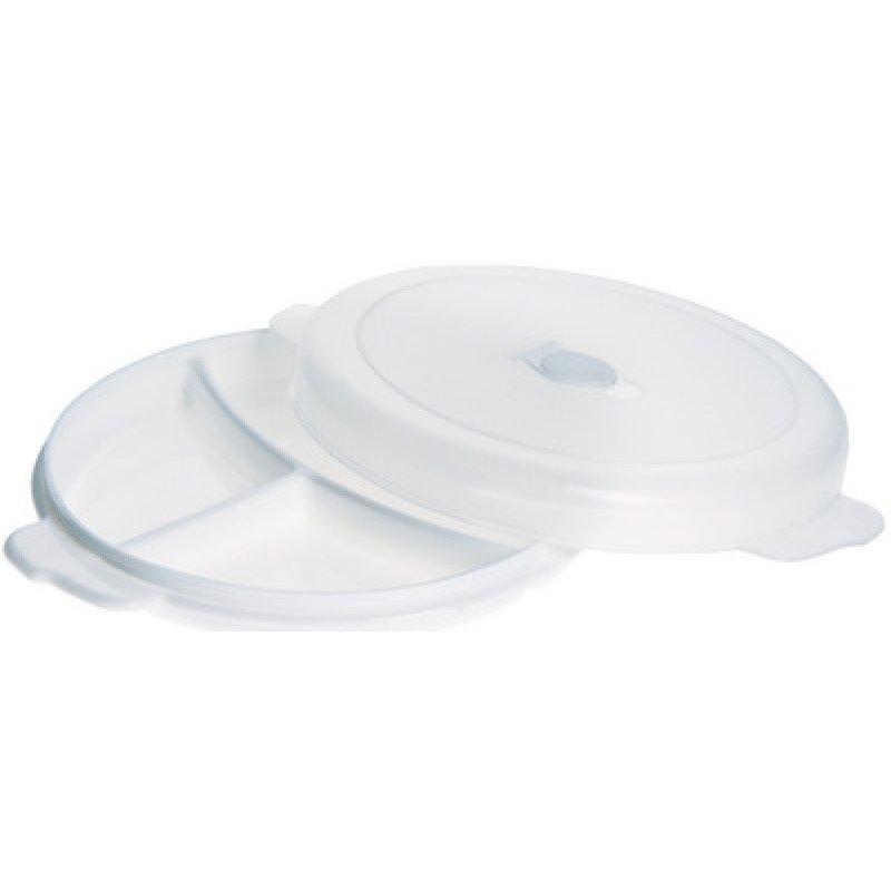 plast team Assiette à micro-ondes Micro, 3 compartiments