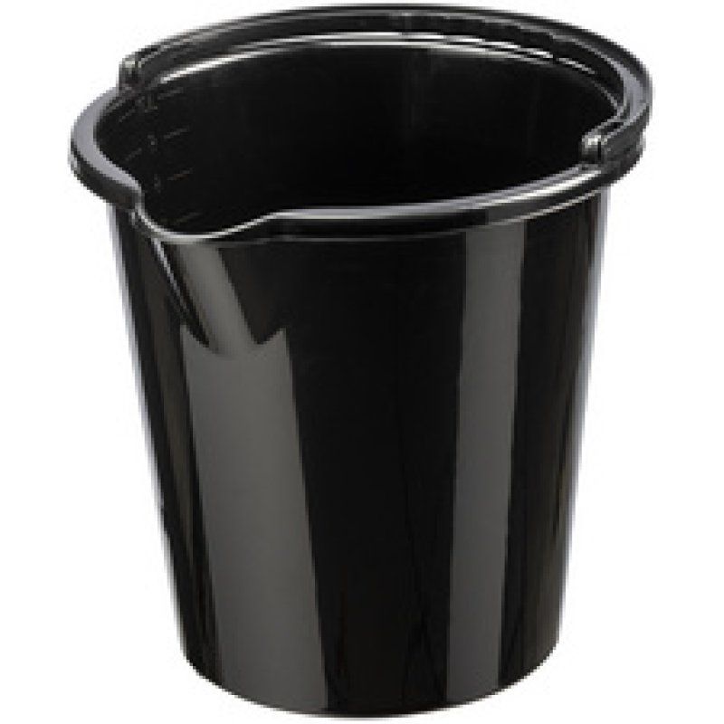 plast team Seau "VANCOUVER", rond, 10 litres, noir